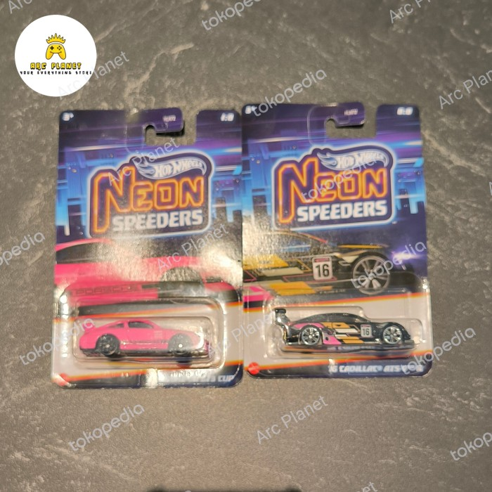 Hot Wheels Neon Speeders Porsche + Cadillac