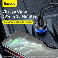 Baseus Car Charger Mobil 65W Super Fast Charging PD QC Kabel USB Type C to Type C