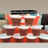 puding coklat fla vanilla