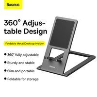 Baseus Phone Holder Stand Bracket Foldable Metal Penyangga HP Tablet Universal