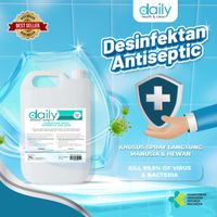 DESINFEKTAN DAILY REGULER DISINFEKTAN ANTISEPTIC 5 LITER SIAP PAKAI / DAILY DESINFEKTAN 5 LITER