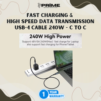 Kabel Data USB-4 Kecepatan Tinggi 240W C ke C