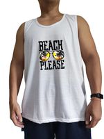Singlet Distro Jumbo Beach Ukuran Besar 3XL 4XL lingkar dada 120cm - 128cm
