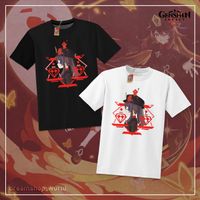 Kaos Katun Pria Wanita Genshin Impact Hu Tao