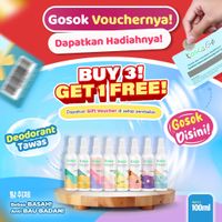 BELI 3 GRATIS 1 TOSCA Deodorant Spray Natural Bebas Bau Badan 24 Jam 100ML