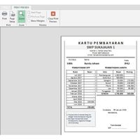 Software Aplikasi Excel Program Keuangan Pembayaran SPP Sekolah Kursus