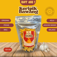 Keripik Bawang Putih Garlic Chips Snack Cemilan Enak Lezat Kemasan Pouch