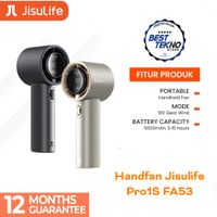 Kipas Angin Portable JISULIFE Pro1S Hand Fan Mini Led Digital Display Fast 