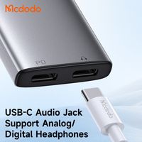 MCDODO Kabel Converter Splitter USB C to Audio Dual USB C Adapter Cable Dongle 5570
