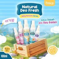 TOSCA Deodorant Spray Tawas Baby Perfume Series Natural Deo Fresh Anti Bau Badan, Anti Bau Ketiak 100ML