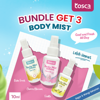 Bundle Get 3 Botol TOSCA Body Mist Perfume Cool and Fresh Parfum Badan Wanita 70ml