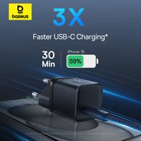 Baseus Charger USB Type C PD 30W Fast Charging QC Adaptor Mini Gan5S