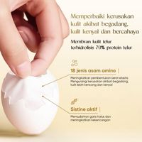 EGG-[BPOM]Masker Cangkang Telur Egg Shell Yeast Mask Cream Masker Wajah Mem