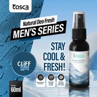 TOSCA Deodorant Spray Tawas Khusus Pria Natural Deo Fresh Anti Bau Badan, Anti Bau Ketiak 60ML