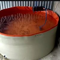 Kolam Terpal Bulat Tanpa Rangka A20 Diameter 1 m tinggi 45cm Untuk Budidaya