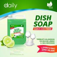 DAILY DISH SOAP 5 LITER / SABUN CUCI PIRING + FREE SPONS