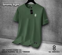 SEVENTYEIGHT Kaos Distro Pria Wanita Motif Small Logo Katun Combed 24s