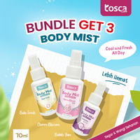 Bundle Get 3 Botol TOSCA Body Mist Perfume Cool and Fresh Parfum Badan Wanita 70ml