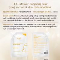 EGG-[BPOM]Masker Cangkang Telur Egg Shell Yeast Mask Cream Masker Wajah Mem
