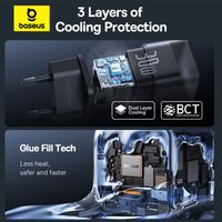 Baseus Charger USB Type C PD 30W Fast Charging QC Adaptor Mini Gan5S