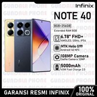 Infinix Note 40 Ram 8/256 GB Handphone Android 4G Garansi Resmi 1 Tahun 
