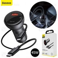 BASEUS Car Charger Mobil 45W Fast Charging Type C Digital Display QC 3.0 Gratis Kabel