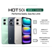 Infinix Hot 50i NFC 6/128 GB Handphone Android 4G Garansi Resmi 1 Tahun 