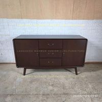 bufet meja samping side credenza retro mid century 150cm jati jepara