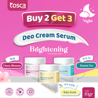 Buy 2 Get 3 TOSCA Deodorant Cream Serum Brightening and Flawless with Niacinamide + Glutathione Mencerahkan Ketiak