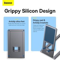 Baseus Phone Holder Stand Bracket Foldable Metal Penyangga HP Tablet Universal