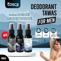 TOSCA Deodorant Spray Tawas Khusus Pria Natural Deo Fresh Anti Bau Badan, Anti Bau Ketiak 60ML