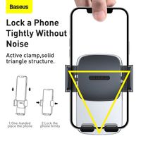 Baseus Car Holder Mobil Air Vent Easy Control Pro Mobile Phone Car Mount 360
