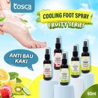 TOSCA Cooling Foot Spray Fruity Series Penghilang Bau Kaki Melembabkan Kulit Kaki 60ML