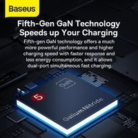 Baseus Gan5 Pro 65W Ultra Slim Travel Charger USB C Universal Adaptor Fast Charging
