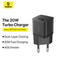Baseus Charger USB Type C PD 20W Fast Charging QC Adaptor Mini Gan5S