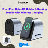 10in1 Adapter Wireless Charger HP Holder Port Hub Extension Docking Type-C 