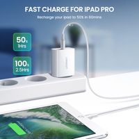 Ugreen 50698 Charger PD 20W Fast Charging Kepala Adaptor HP With Kabel MFi USB C CD137