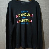 crewneck balenciaga Paris hitam second