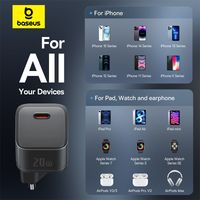 Baseus Charger USB Type C PD 20W Fast Charging QC Adaptor Mini Gan5S