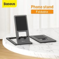 Baseus Phone Holder Stand Bracket Foldable Metal Penyangga HP Tablet Universal