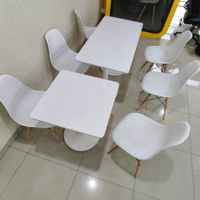 Set Meja Kursi Cafe Putih