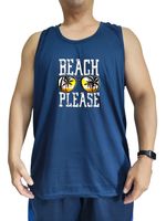 Singlet Distro Jumbo Beach Ukuran Besar 3XL 4XL lingkar dada 120cm - 128cm