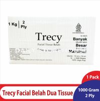 Tissue Facial Kiloan Trecy Belah Dua 1000 Gram 2 Ply 