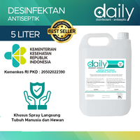 DESINFEKTAN DAILY REGULER DISINFEKTAN ANTISEPTIC 5 LITER SIAP PAKAI / DAILY DESINFEKTAN 5 LITER