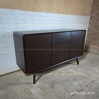 bufet meja samping side credenza retro mid century 150cm jati jepara