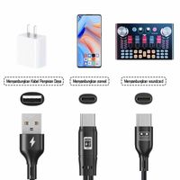 OTG Type C To Type C Soundcard Mixer Kartu untuk Handphone Fast Charging