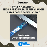 Kabel Data USB-4 Kecepatan Tinggi 240W C ke C