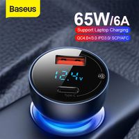 Baseus Car Charger Mobil 65W Super Fast Charging PD QC Kabel USB Type C to Type C