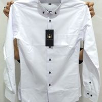 Polo Alessandro Kemeja Pria Putih Kombinasi Lengan Panjang SlimFit Oxford 