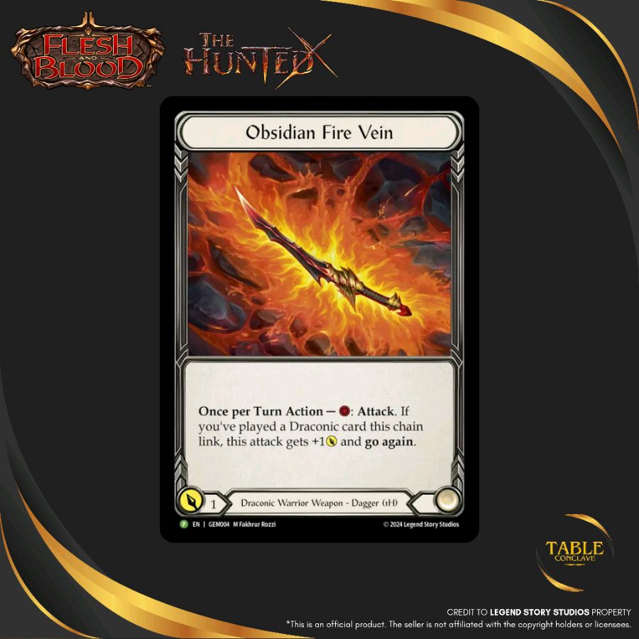 Obsidian Fire Vein 右向プロモFlesh and Blood Obsidian Fire Vein - Weapon Alter - Flesh and Blood TCG - Etsy